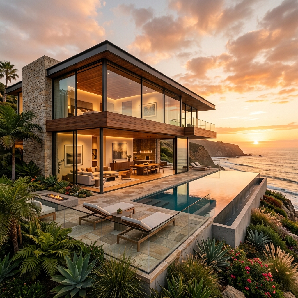 Residencia con vista al océano